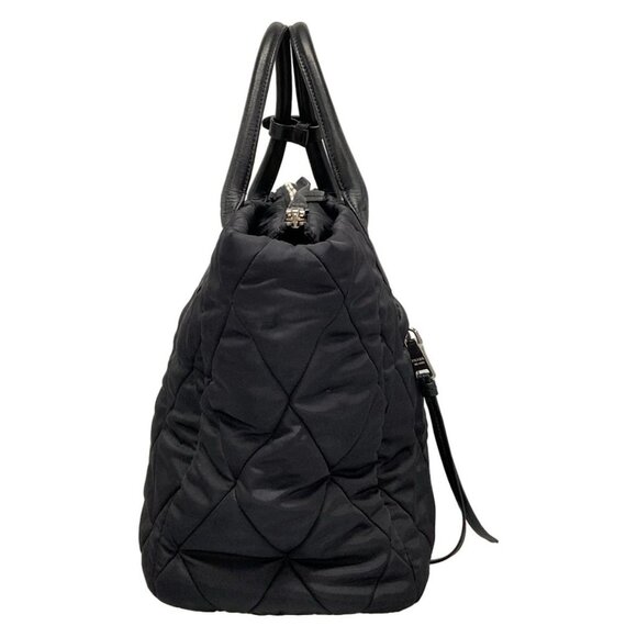 Auth PRADA - 1BG160 Black Nylon Leather Handbag - Picture 4 of 16